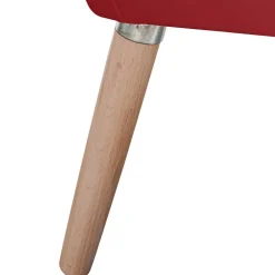 Polstersessel aus rotem Kunstleder - Jymma^Wohnen New