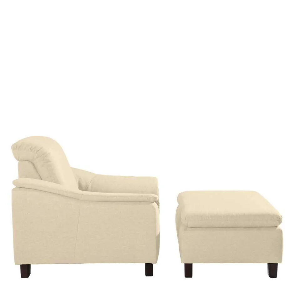 Polstersessel in Beige und Nussbaum Braun - Nando^Wohnen Discount