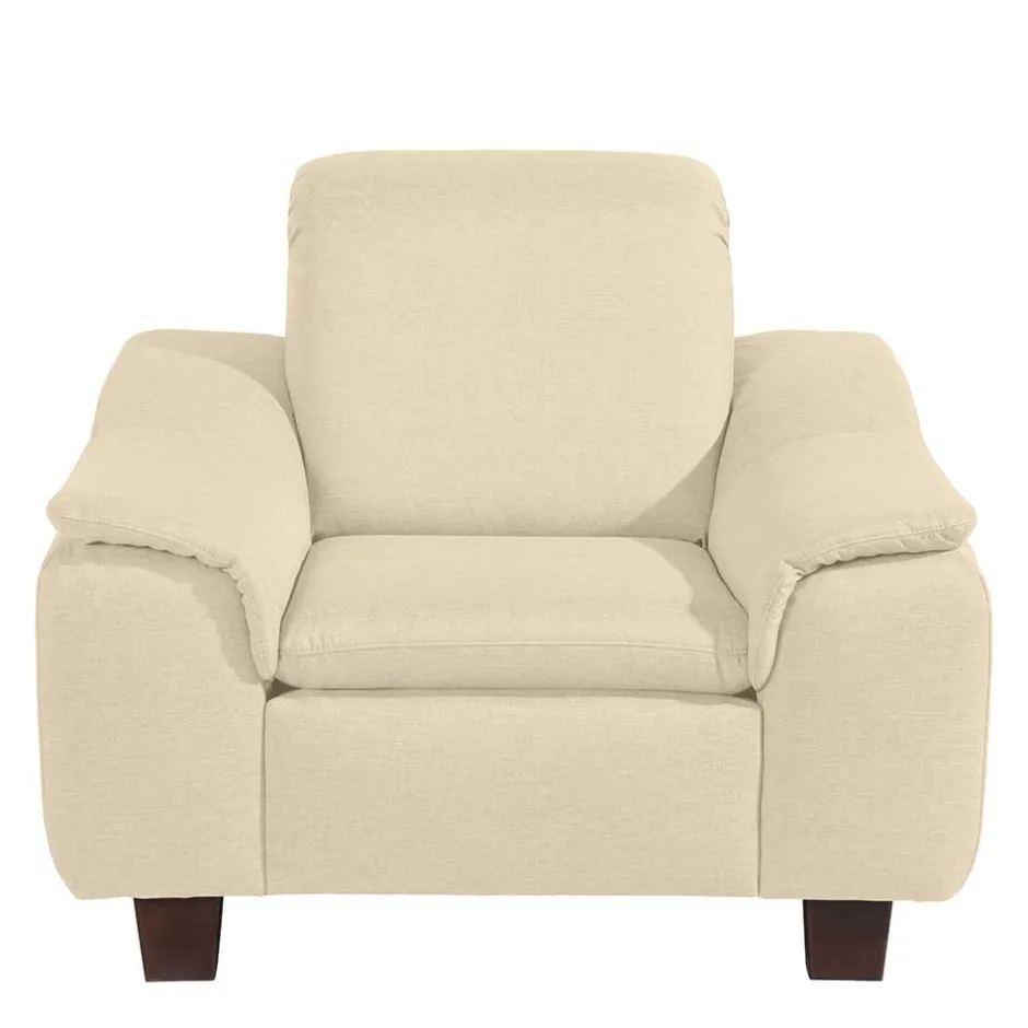 Polstersessel in Beige und Nussbaum Braun - Nando^Wohnen Discount