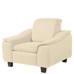 Polstersessel in Beige und Nussbaum Braun - Nando^Wohnen Discount