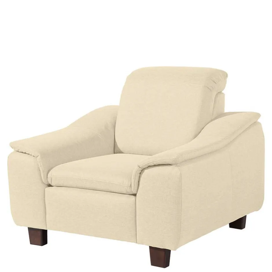 Polstersessel in Beige und Nussbaum Braun - Nando^Wohnen Discount