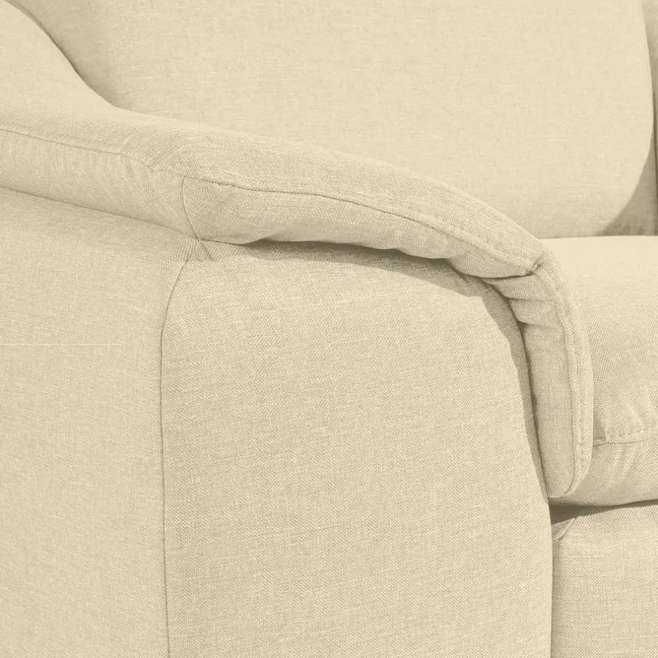 Polstersessel in Beige und Nussbaum Braun - Nando^Wohnen Discount