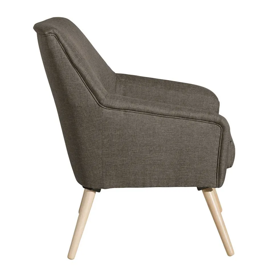 Polstersessel in Beigegrau Stoff - Jonas^Wohnen