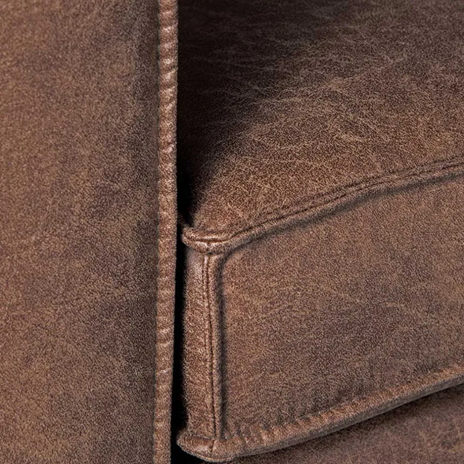 Polstersessel in Braun Recyclingleder - Sybilla^Wohnen Online