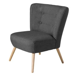 Polstersessel in Dunkelgrau Stoff - Cahira^Wohnen Discount