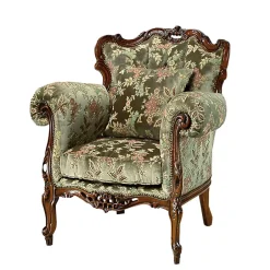 Polstersessel in Grün mit floralem Muster - Duffy^Wohnen Hot