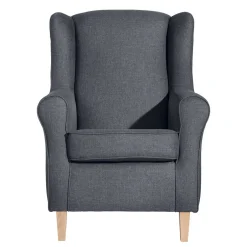 Polstersessel in Jeansblau und Buche - Patronia^Wohnen Discount