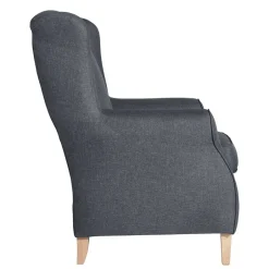 Polstersessel in Jeansblau und Buche - Patronia^Wohnen Discount