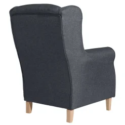 Polstersessel in Jeansblau und Buche - Patronia^Wohnen Discount