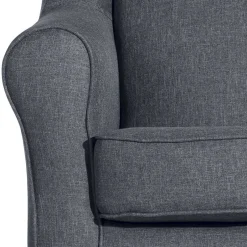 Polstersessel in Jeansblau und Buche - Patronia^Wohnen Discount