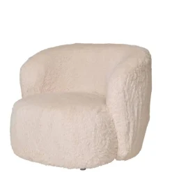 Wohnen Polstersessel in Offwhite Webplüsch - Eddy