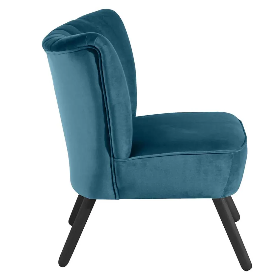 Wohnen Polstersessel in Petrol und Schwarz - Floyda