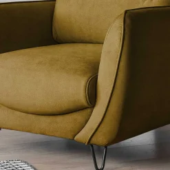 Polstersessel in Senfgelb Samt - Ombragon^Wohnen Outlet