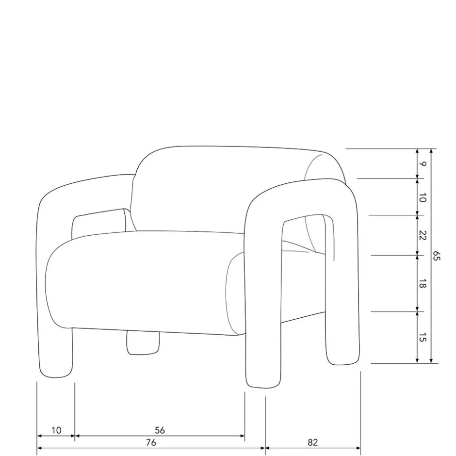Wohnen Polstersessel in tollem Design aus Samt - Asta