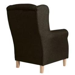 Wohnen Polstersessel mit Ohren in Braun und Buche - Revelinda