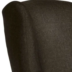 Wohnen Polstersessel mit Ohren in Braun und Buche - Revelinda