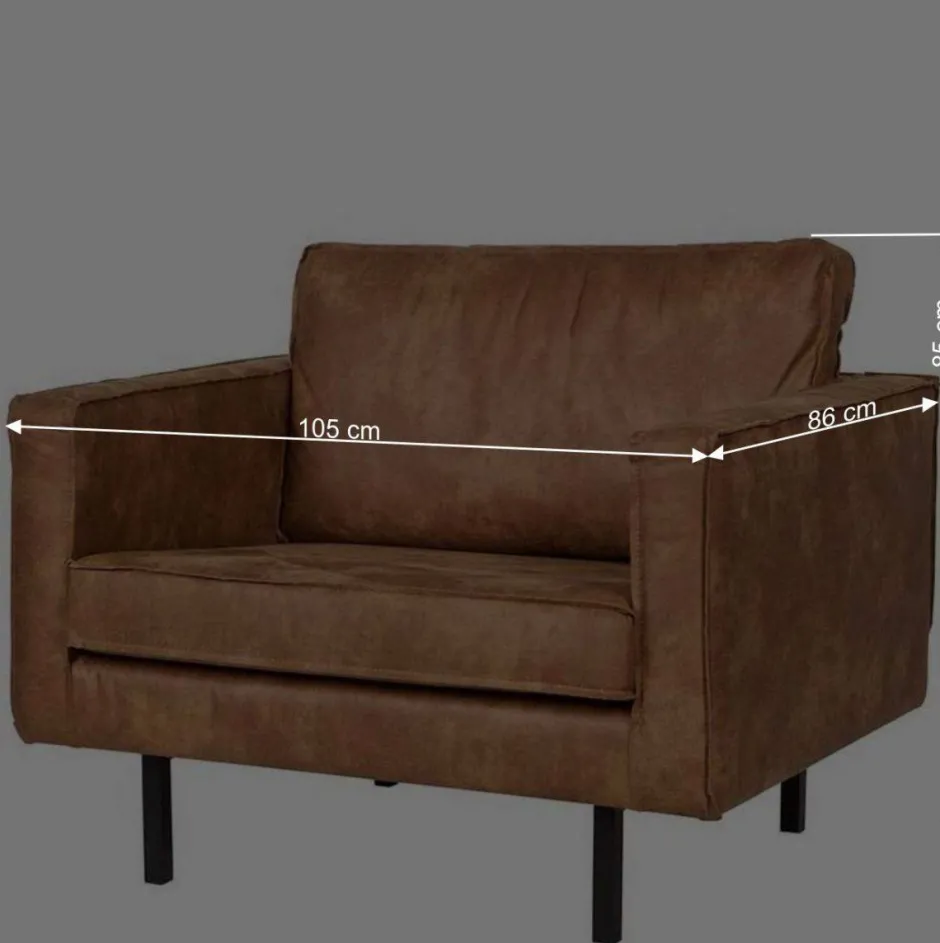 Wohnen Polstersessel Trokey in Cognac Braun