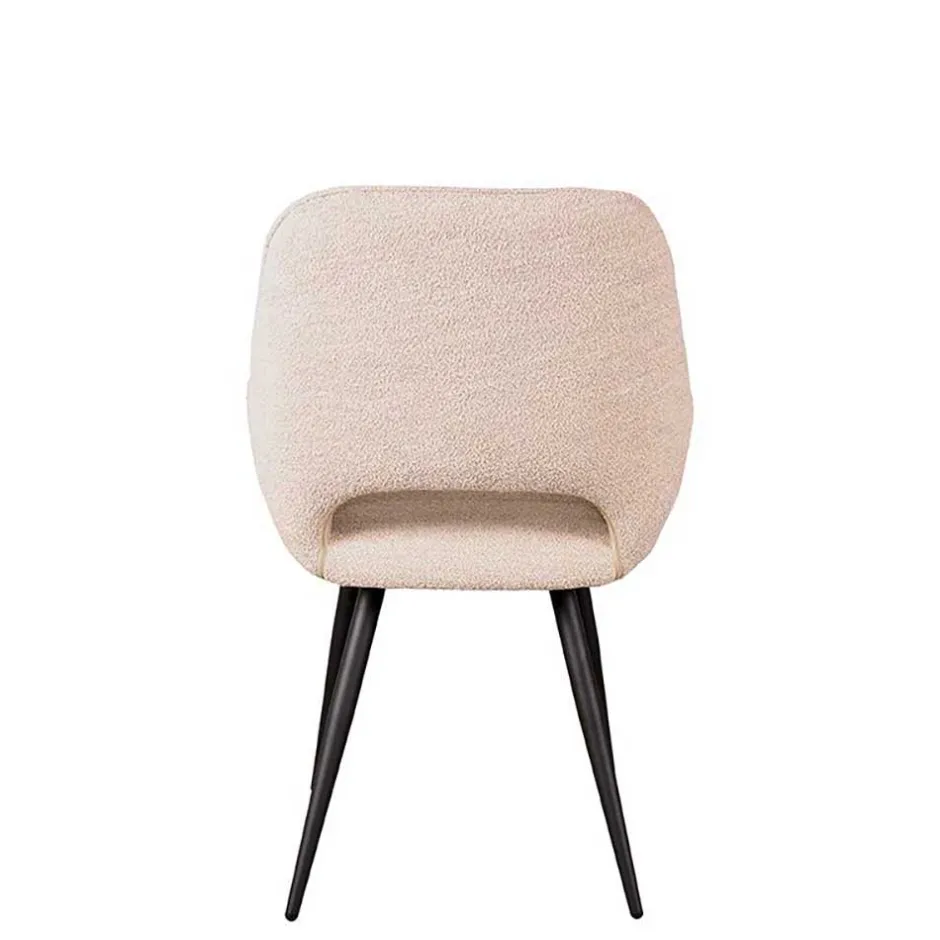 Polsterstühle aus Boucle in Beigegrau - Landhuis (2er Set)^Wohnen Sale