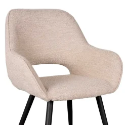 Polsterstühle aus Boucle in Beigegrau - Landhuis (2er Set)^Wohnen Sale