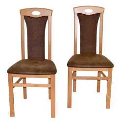 Wohnen Polsterstühle aus Buchenholz - Bigova (2er Set)