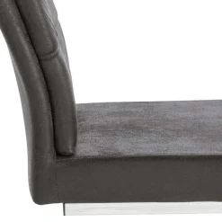 Polsterstühle Freischwinger in Anthrazit - Ansar (2er Set)^Wohnen New