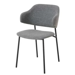 Wohnen Polsterstühle in Dunkelgrau Boucle - Ciribati (2er Set)