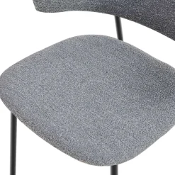 Wohnen Polsterstühle in Dunkelgrau Boucle - Ciribati (2er Set)