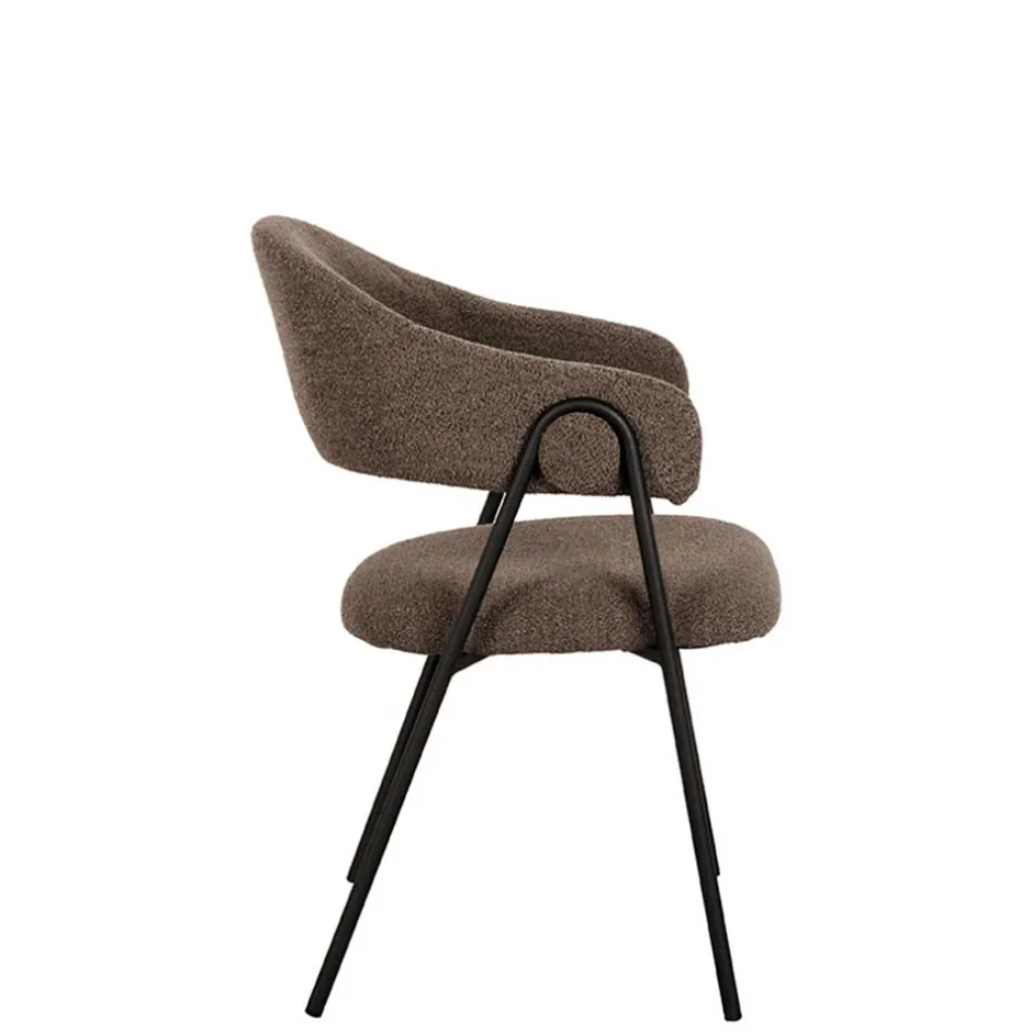 Polsterstühle in Hellbraun Boucle - Jaggon (2er Set)^Wohnen Outlet