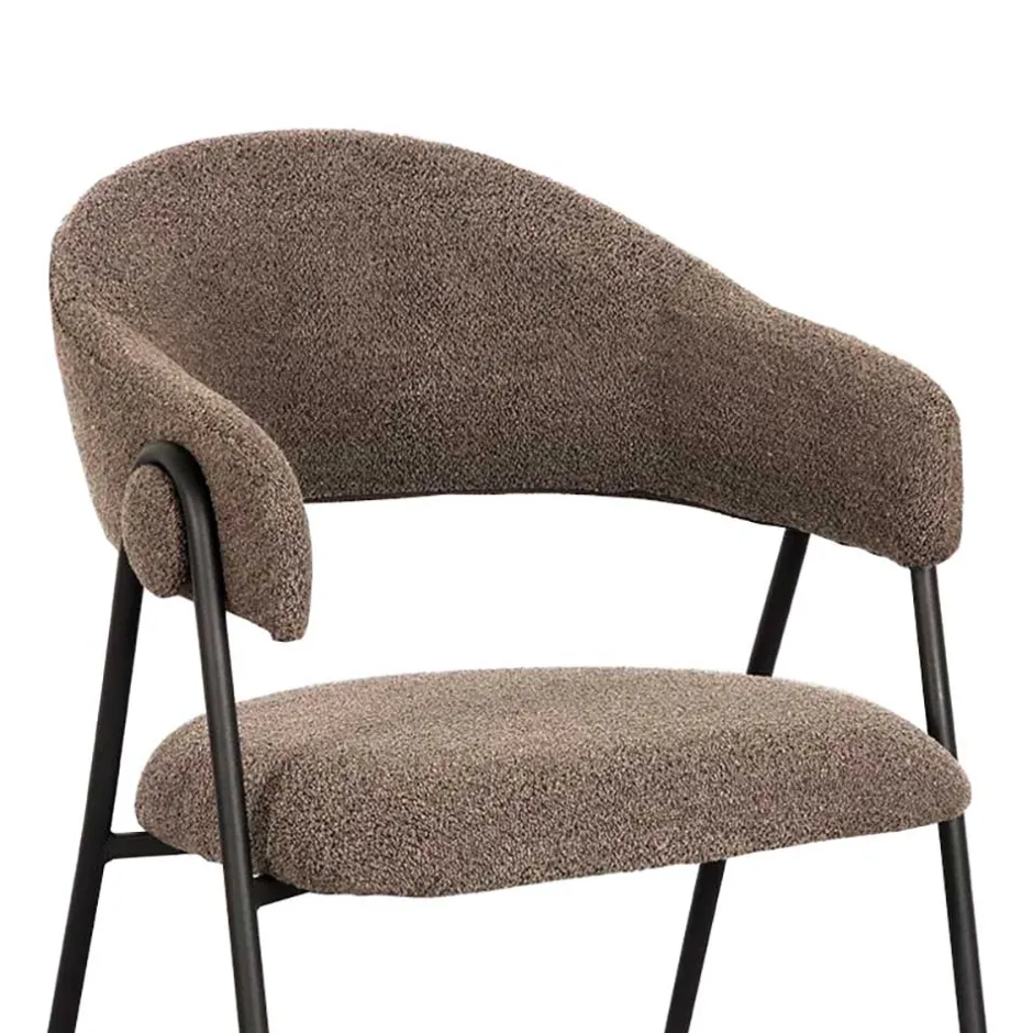 Polsterstühle in Hellbraun Boucle - Jaggon (2er Set)^Wohnen Outlet