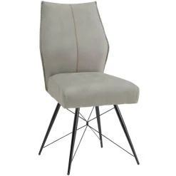 Wohnen Polsterstühle in Hellgrau - Fiafanda (2er Set)