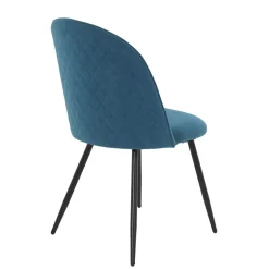 Wohnen Polsterstühle in Petrol & Schwarz - Jeandru (4er Set)