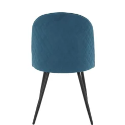 Wohnen Polsterstühle in Petrol & Schwarz - Jeandru (4er Set)