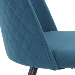 Wohnen Polsterstühle in Petrol & Schwarz - Jeandru (4er Set)