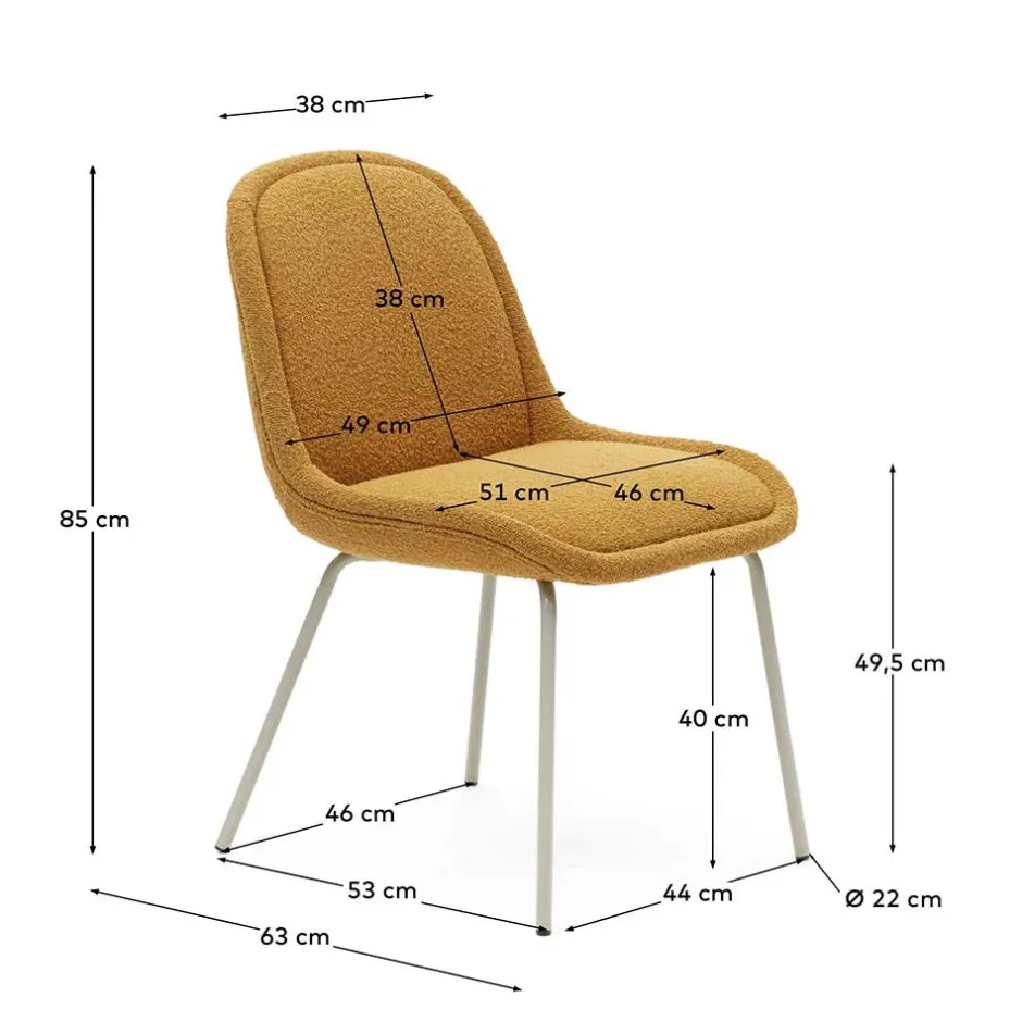 Polsterstühle in Senfgelb Boucle - Gatria (4er Set)^Wohnen Hot