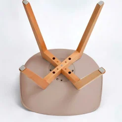 Wohnen Polsterstühle in Taupe & Buche - Asiatia (4er Set)