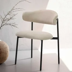 Wohnen Polsterstühle in Taupe Strukturstoff - Filmau (2er Set)