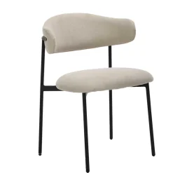 Wohnen Polsterstühle in Taupe Strukturstoff - Filmau (2er Set)