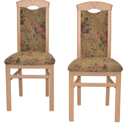 Wohnen Polsterstühle mit Blumen Motiv - Vallona (2er Set)