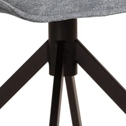 Polsterstuhl aus grauem Flockstoff - Anhora (2er Set)^Wohnen Best