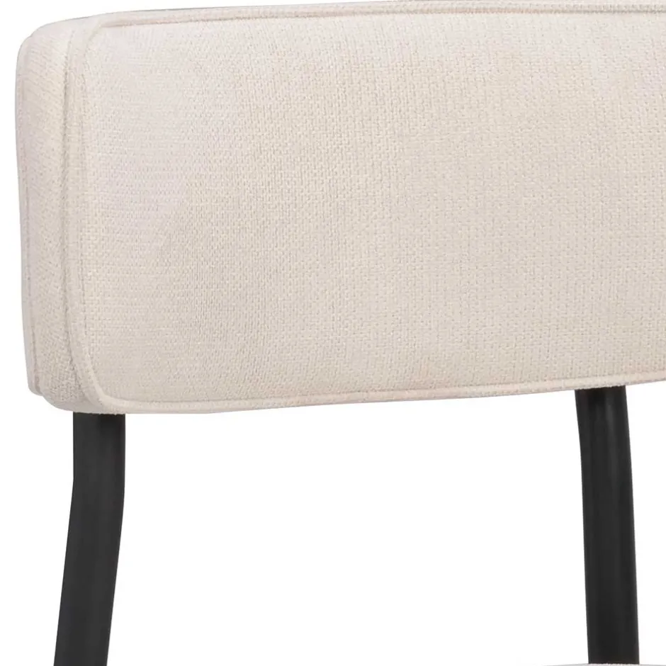 Polsterstuhl in Creme & Schwarz - Jeffa (2er Set)^Wohnen Best