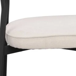 Polsterstuhl in Creme & Schwarz - Jeffa (2er Set)^Wohnen Best