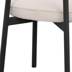 Polsterstuhl in Creme & Schwarz - Jeffa (2er Set)^Wohnen Best