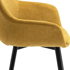 Polsterstuhl in Gelb & Schwarz - Vanencia (2er Set)^Wohnen Discount