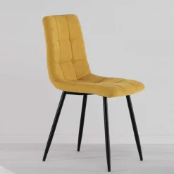 Wohnen Polsterstuhl in Gelb Stoffbezug - Furatras (4er Set)