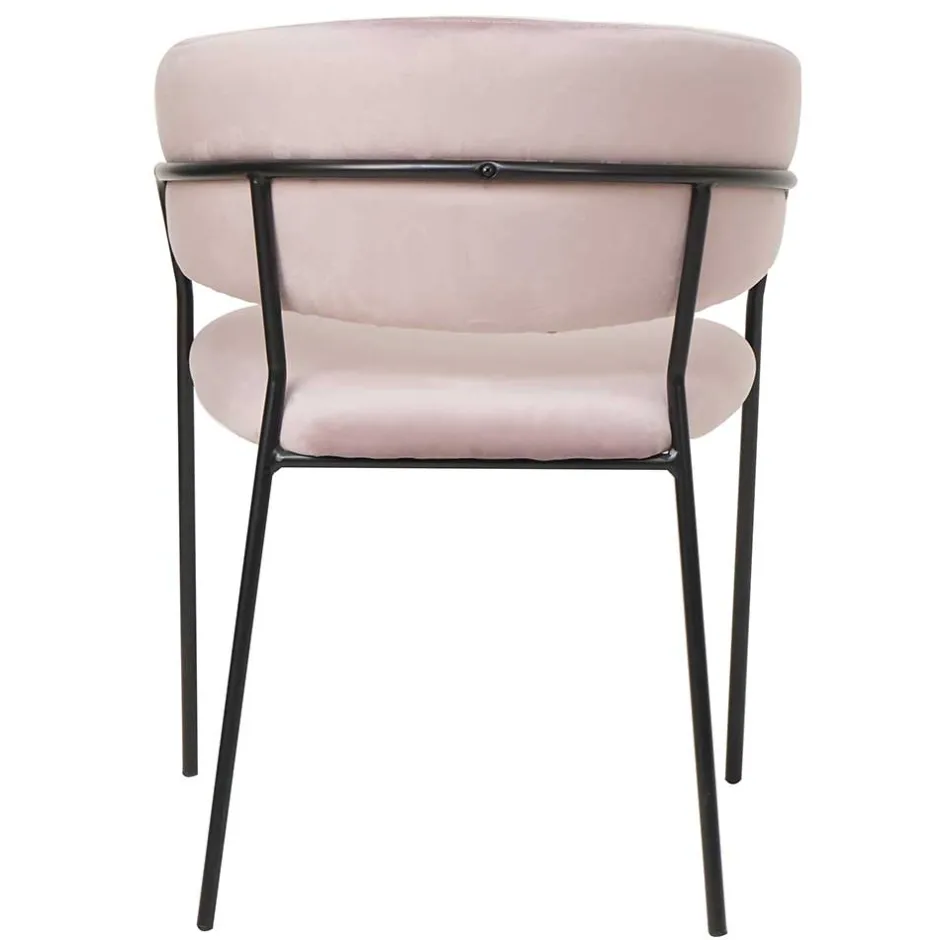 Polsterstuhl in Rosa & Schwarz - Cementa^Wohnen New