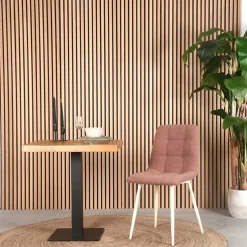 Wohnen Polsterstuhl in Terracotta und Weiß - Elzanian