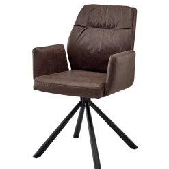 Polsterstuhl mit Armlehen auf Drehgestell - New Orleans (2er Set)^Wohnen Hot