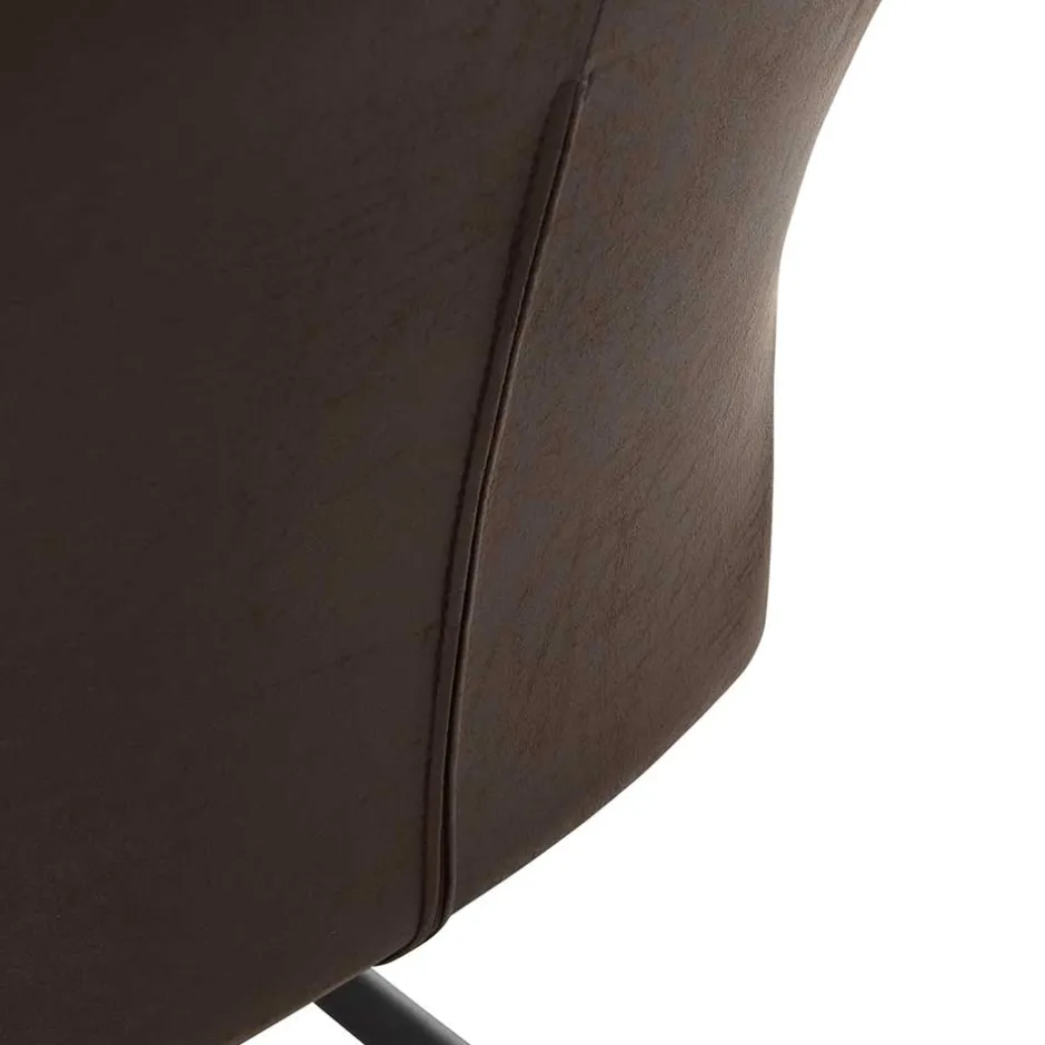 Polsterstuhl mit Armlehen auf Drehgestell - New Orleans (2er Set)^Wohnen Hot