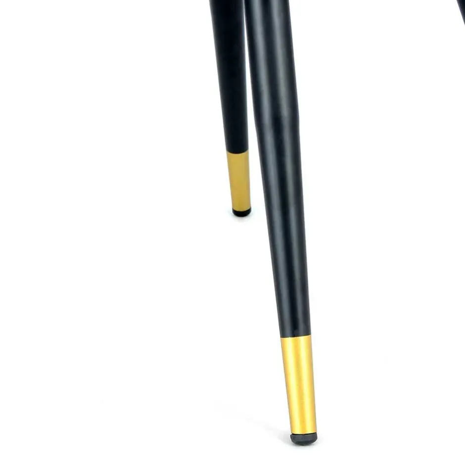 Polsterstuhl mit Armlehnen in Rosa Schwarz - Elliot^Wohnen Sale