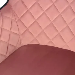 Polsterstuhl mit Armlehnen in Rosa Schwarz - Elliot^Wohnen Sale